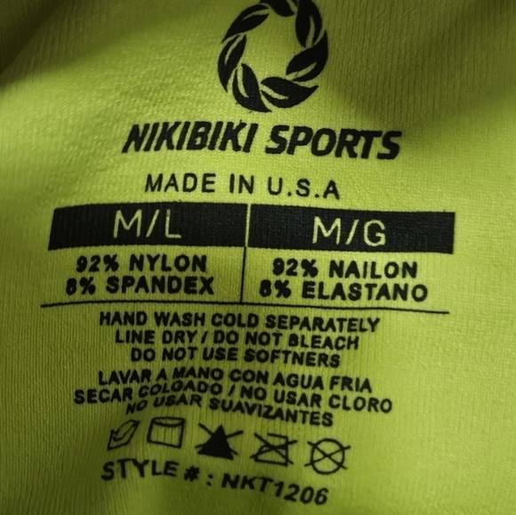 NWT Nibiki Sports sports bra size m/l - Picture 2 of 7